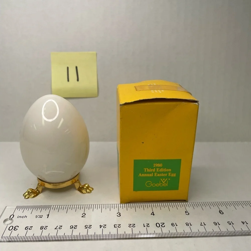 Vintage Goebel Easter Egg 1980 Decorative Egg with Bunny Design
